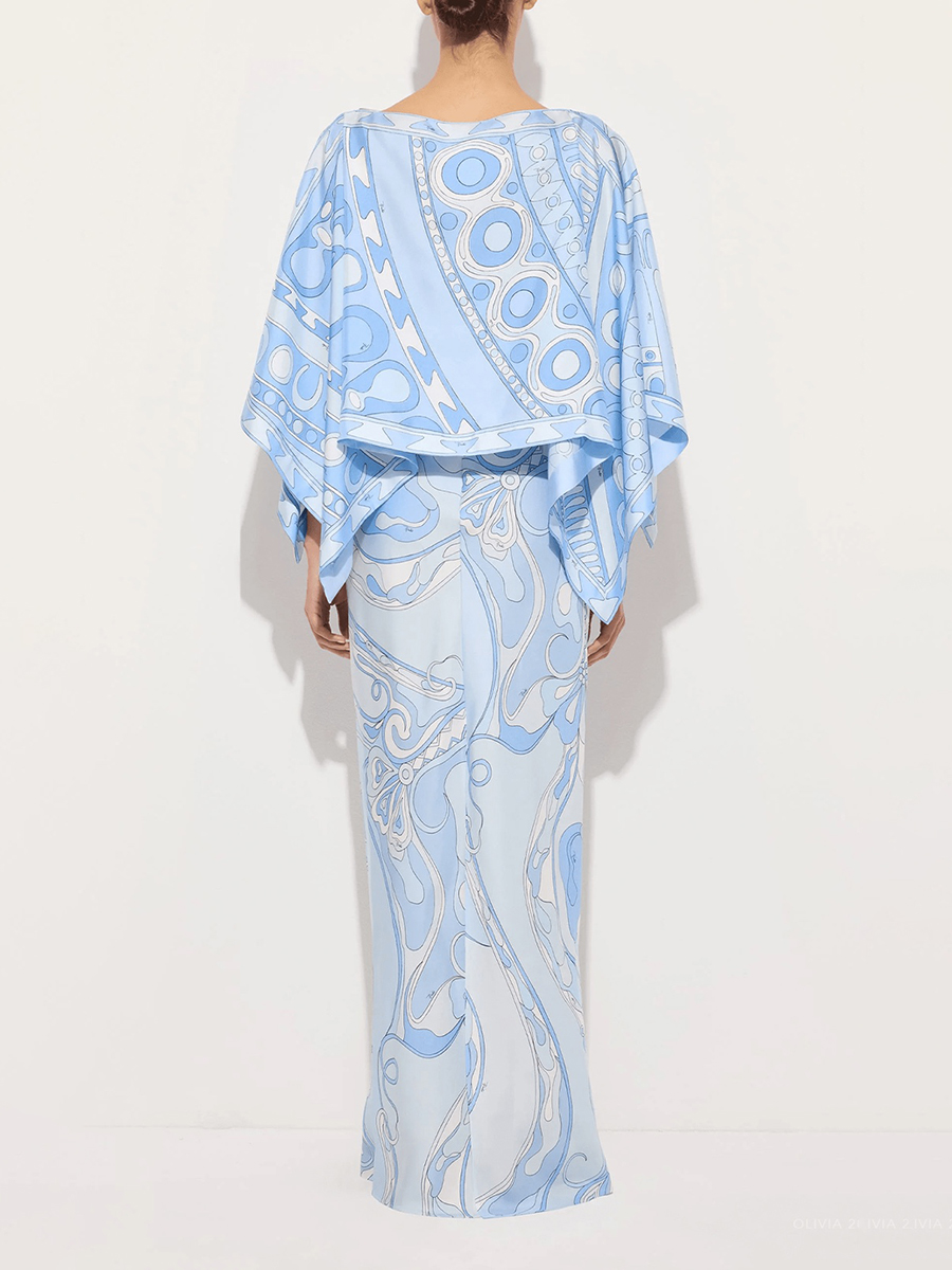 VGH Light Blue Abstract Print  - đánh giá và giá Formal Women'S Wear