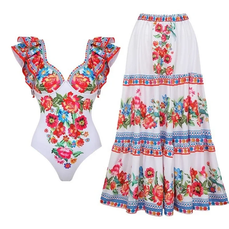 Printed One Piece Swimsuit for - đánh giá và giá Monochrome Suit Set
