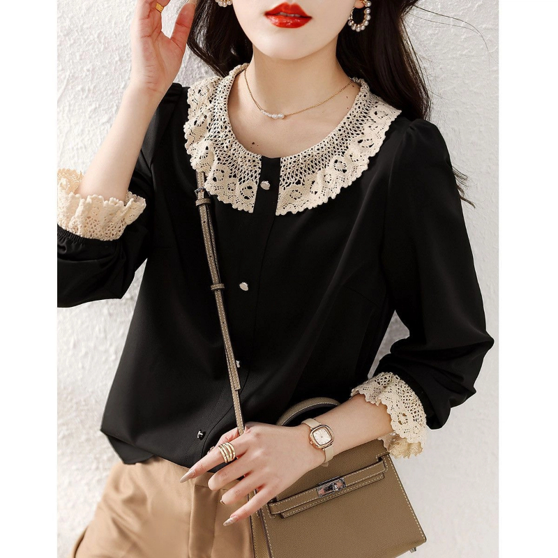 Women Clothes Contrast Patchwo - đánh giá và giá Women'S Formal Wear Blouse
