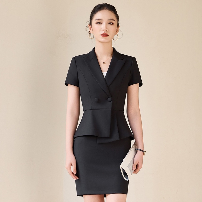 Gray short-sleeved suit for wo - đánh giá và giá Women'S Formal Wear Stores