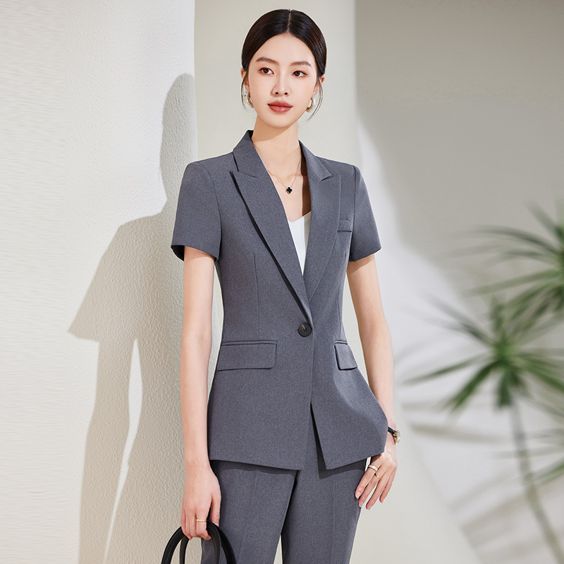 Navy Blue Short Sleeve Suit Se - đánh giá và giá Women'S Formal Wear Stores