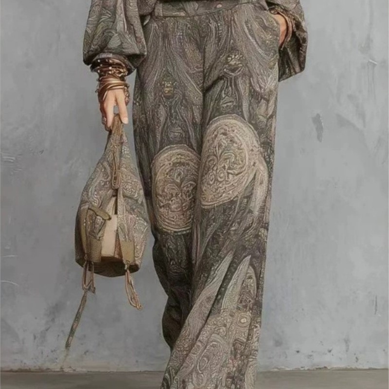 Boho Paisley Print Two-Piece S - đánh giá và giá Women'S Formal Wear Blouse