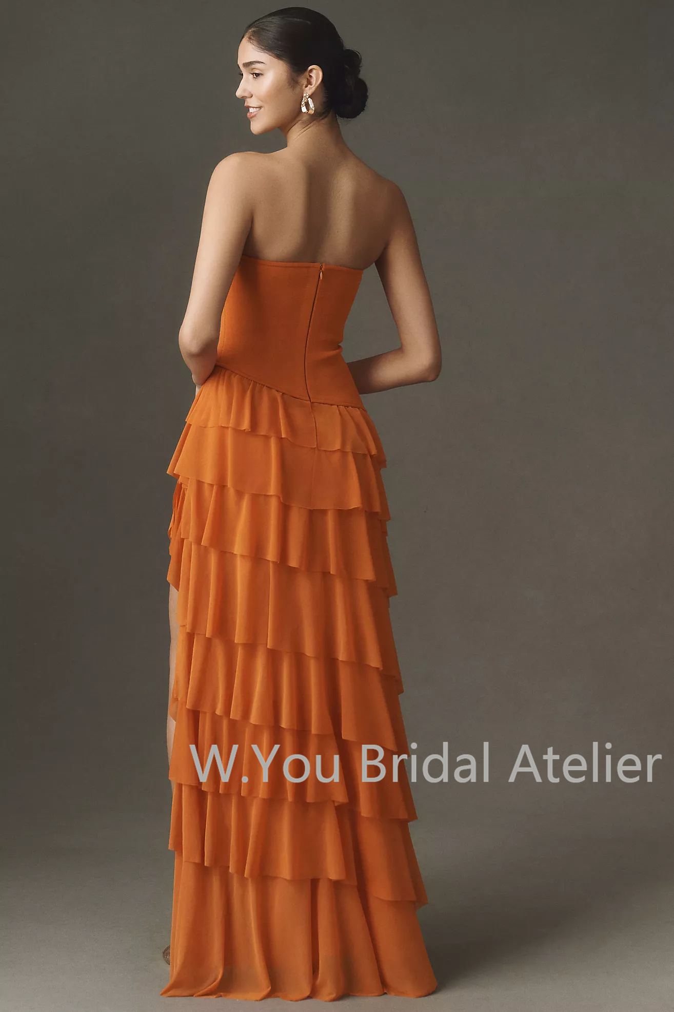 Evening Dresses Tiered Ruffle  - đánh giá và giá Women'S Formal Evening Wear Tops