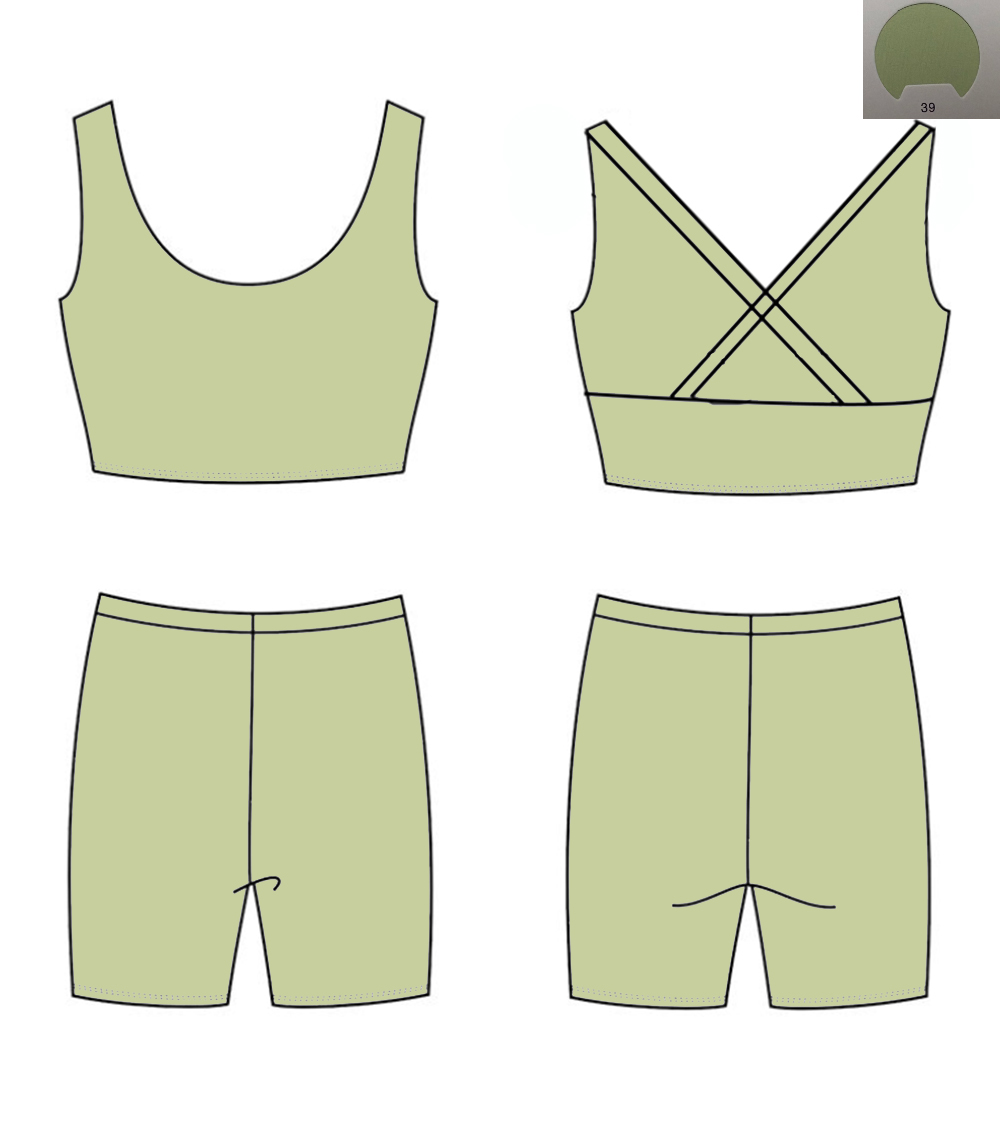 Monochrome Yoga Material Back  - đánh giá và giá Monochrome Suit Set