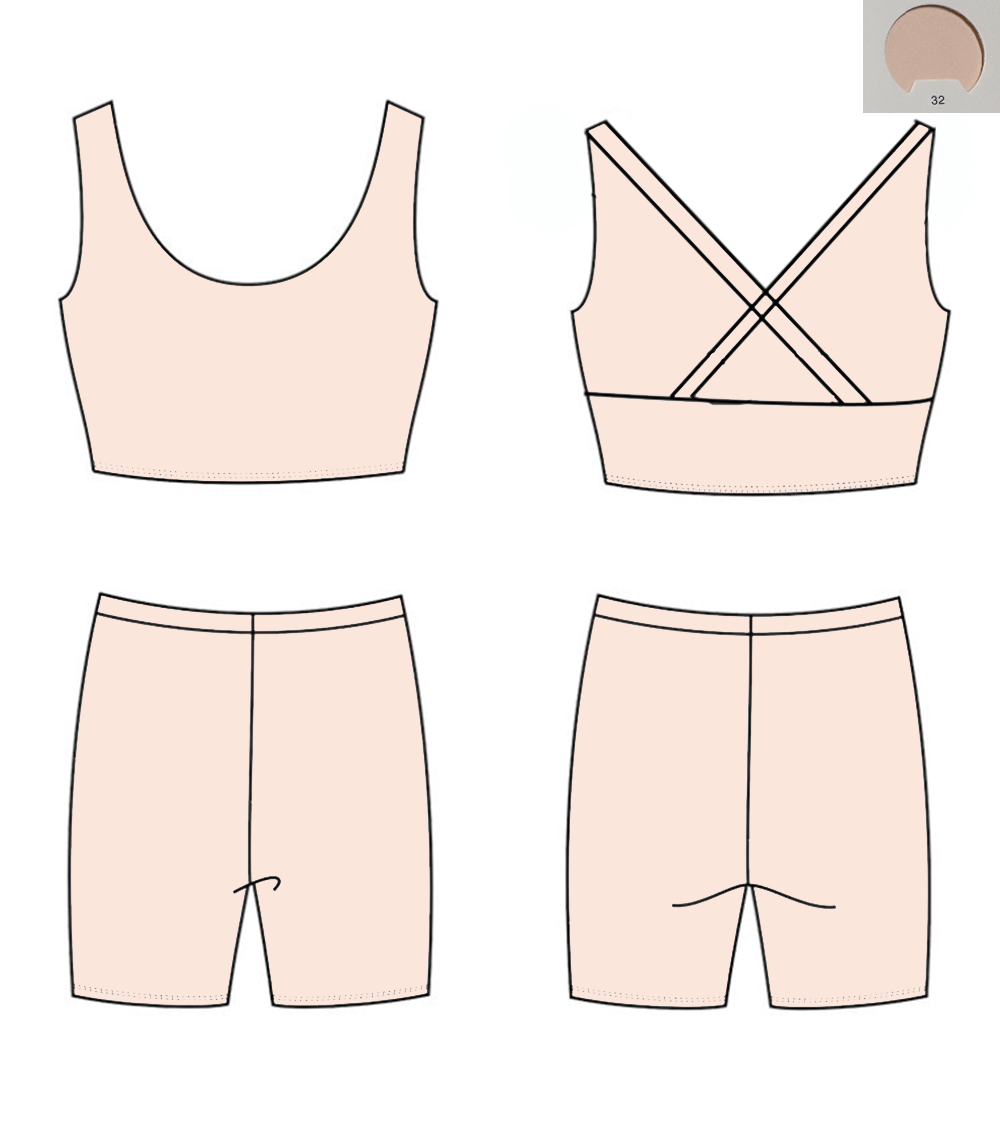 Monochrome Yoga Material Back  - đánh giá và giá Monochrome Suit Set