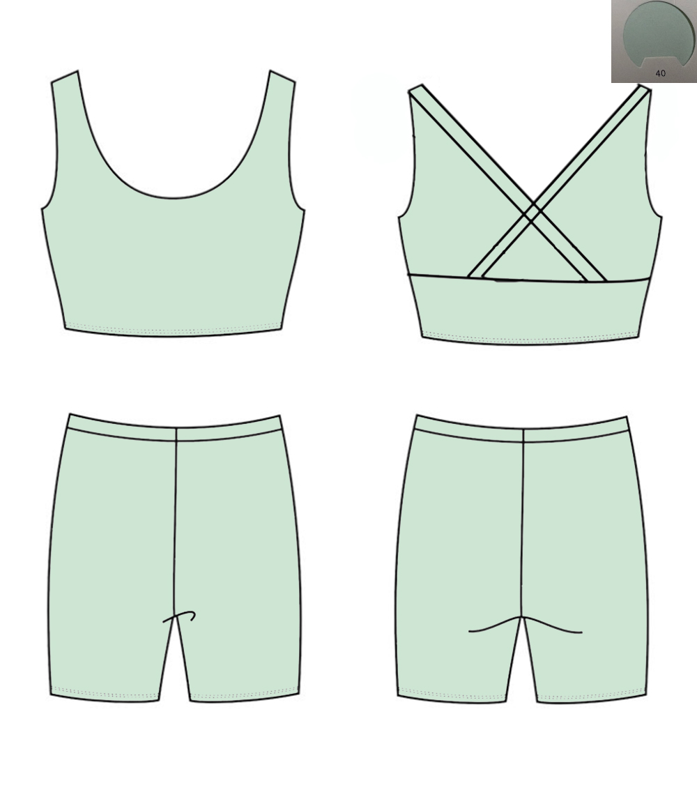 Monochrome Yoga Material Back  - đánh giá và giá Monochrome Suit Set
