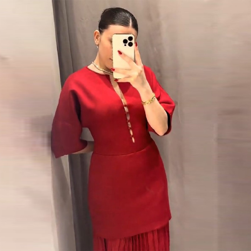 Women's Elegant Burgundy Pleat - đánh giá và giá Women'S Formal Evening Wear Tops