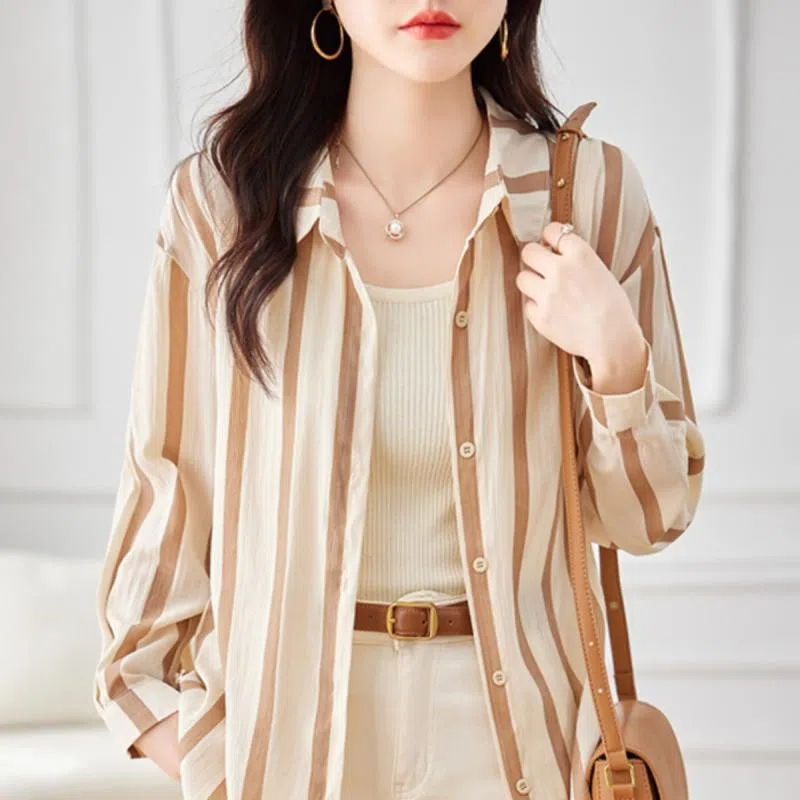 Apricot Striped Long Sleeved S - đánh giá và giá Women'S Formal Evening Wear Tops