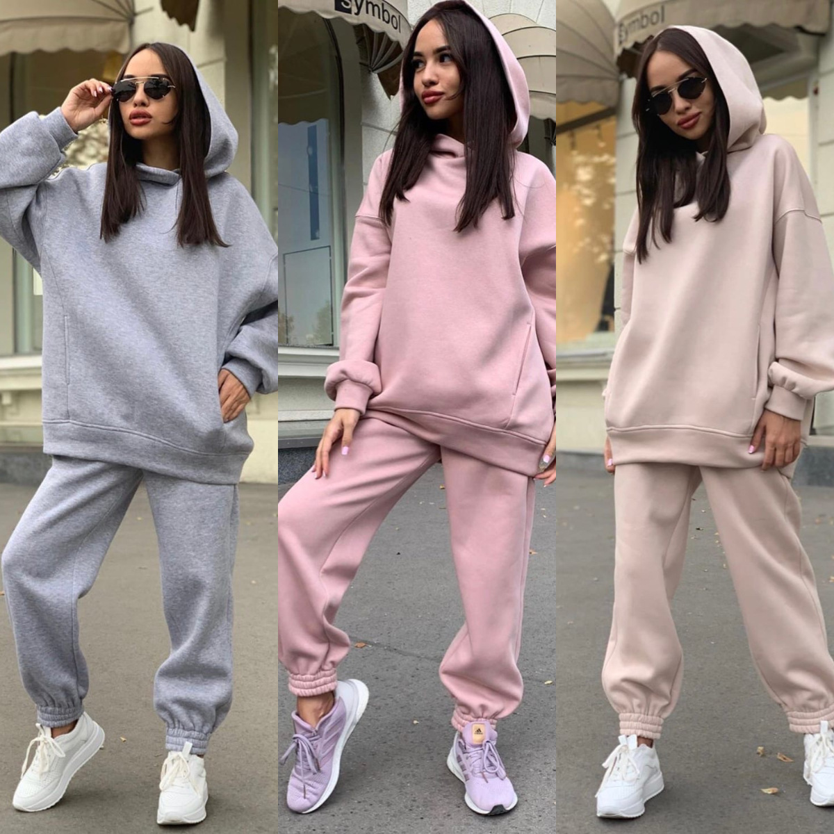Monochrome Hooded Hoodie Set C - đánh giá và giá Monochrome Suit Set