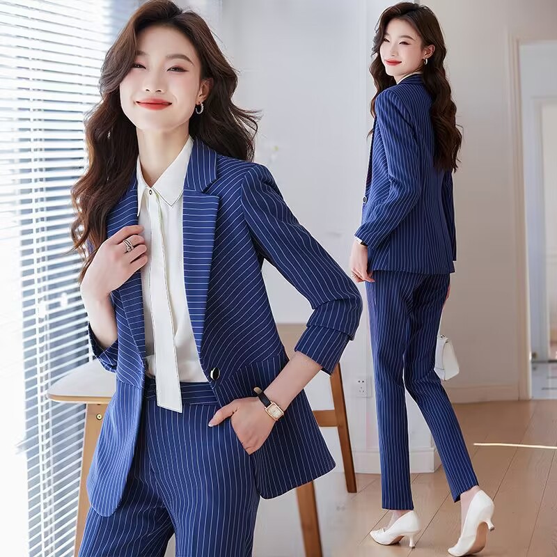 Blue striped suit for women202 - đánh giá và giá Women'S Formal Wear Stores