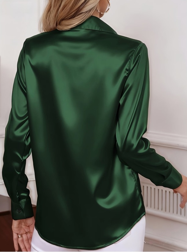 Women Satin Lapel Collar Blous - đánh giá và giá Women Formal Wear Business